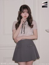 【予約商品/1月中旬発送予定】XSサイズあり【ROBE de FLEURS/ローブドフルール】ドット/ フリル/ リボン/ セットアップ/ フレア/ ミニドレス/ キャバドレス[OF08]