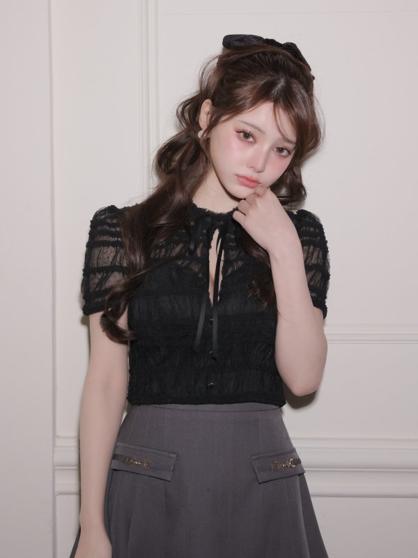 ブラックxグレー　モデル：まりん　身長：164cm　着用サイズ：Sサイズ