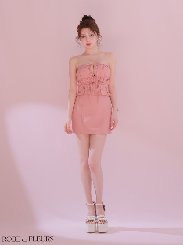 ピンク モデル：ももか　身長：156cm　着用サイズ：Sサイズ