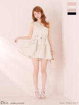 XS-Lサイズあり【DEA./ディア】ギャザー/ ティアード/ シフォン/ ベルト付き/ フレア/ ミニドレス/ キャバドレス[OF08]