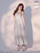 【予約商品/1月下旬発送予定】XS-Lサイズあり【DEA./ディア】プリーツ/ シフォン/ ホルターネック/ ロングドレス/ キャバドレス long[OF08]
