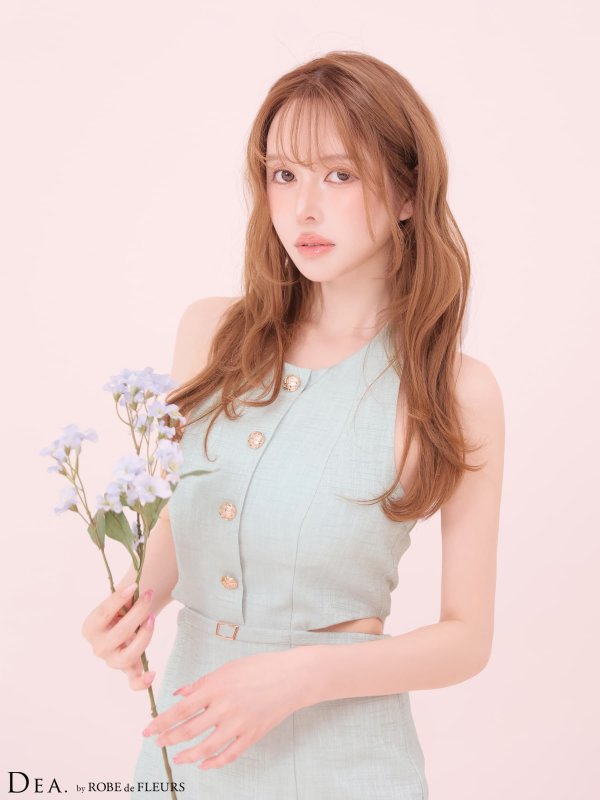 ブルー　モデル：ゆめ　身長：160cm　着用サイズ：Sサイズ