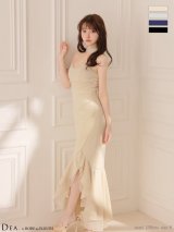 XSサイズあり【DEA./ディア】ラメニット/ ショール/ マーメイド/ ワンピース/ ミディアムドレス/ キャバドレス long[OF08]