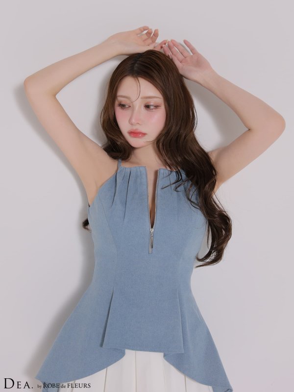 アイスブルー　モデル：ももか　身長：156cm　着用サイズ：Sサイズ