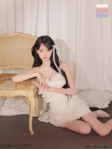【予約商品/7月上旬発送予定】XSサイズあり【ROBE de FLEURS/ローブドフルール】フラワーレース/ フリル/ ティアード/ サテン/ チュール/ シフォン/ セットアップ/ キャミソール/ フレア/ ミニドレス/ キャバドレス[OF08]