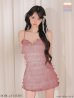 ピンク　モデル：みみ　身長：162cm　着用サイズ：Sサイズ