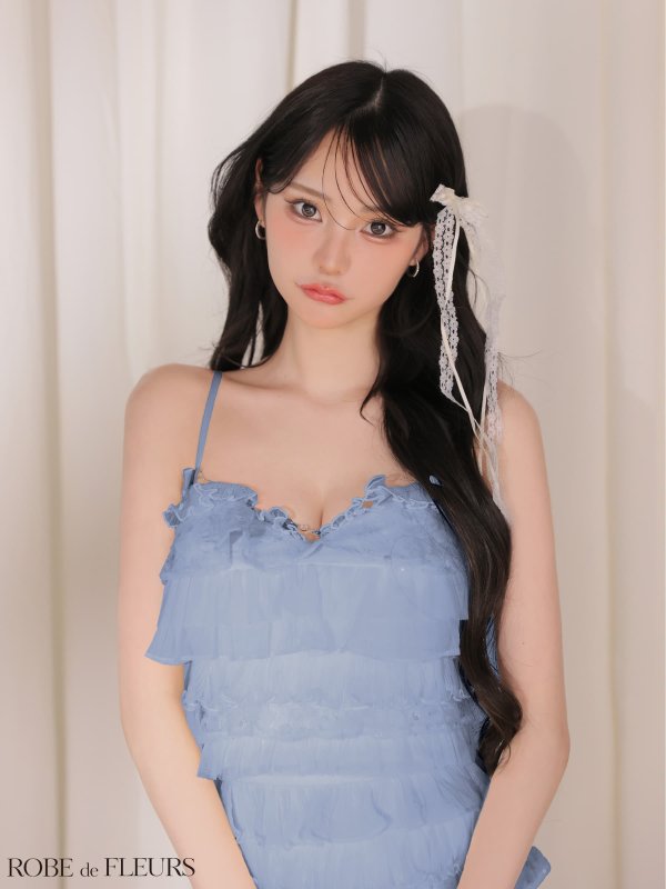 ブルー　モデル：みみ　身長：162cm　着用サイズ：Sサイズ