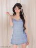 ブルー　モデル：みみ　身長：162cm　着用サイズ：Sサイズ
