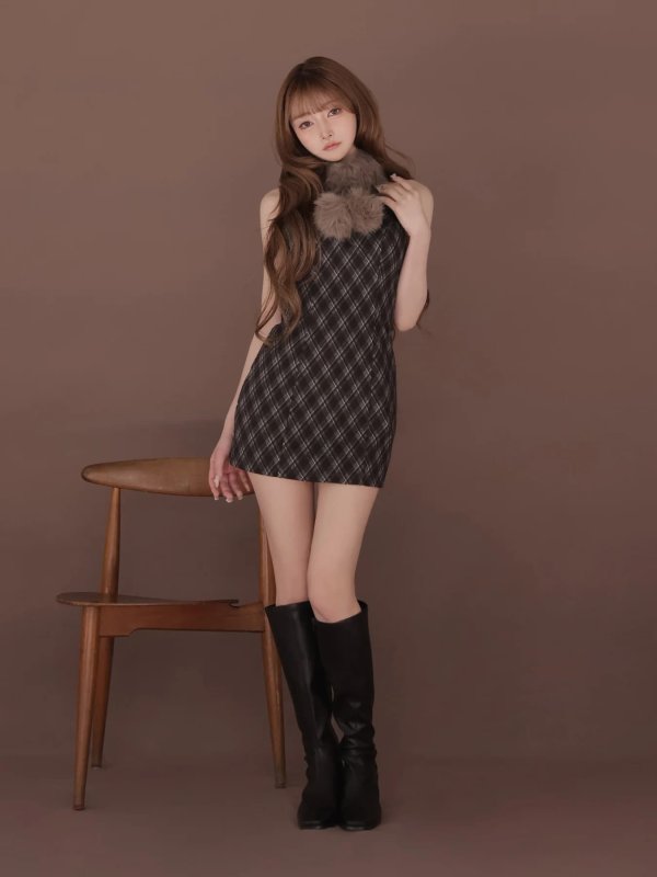 ブラウン　モデル：まみ　身長：161cm　着用サイズ：Sサイズ