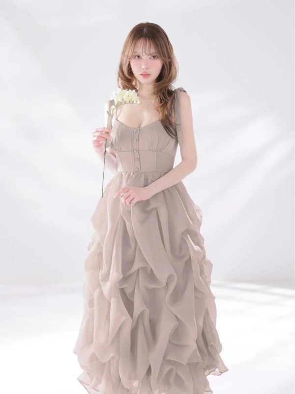 グレージュ　モデル：ゆめ　身長：160cm　着用サイズ：Sサイズ