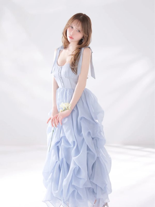 ブルー　モデル：ゆめ　身長：160cm　着用サイズ：Sサイズ