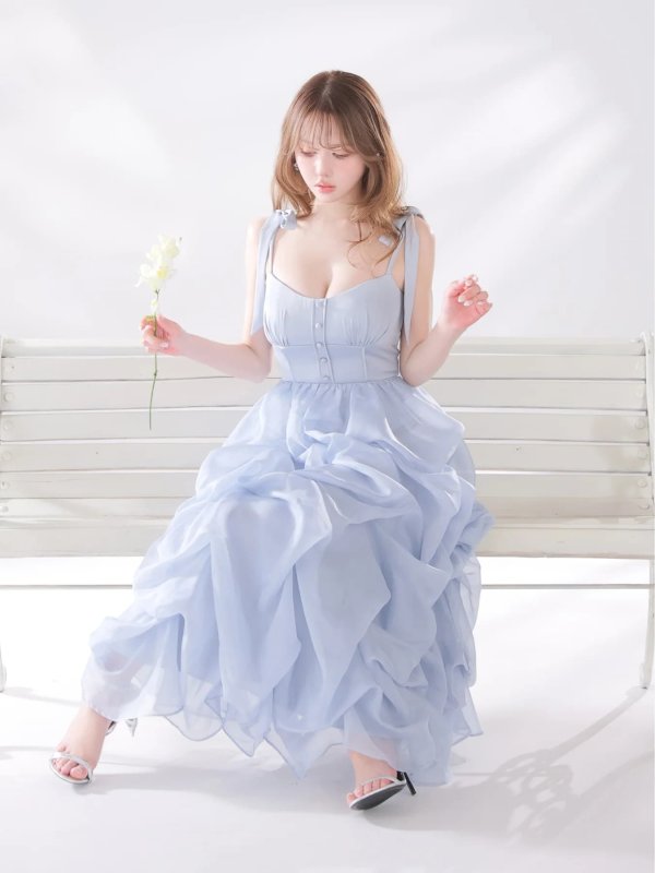 ブルー　モデル：ゆめ　身長：160cm　着用サイズ：Sサイズ