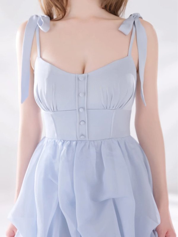 ブルー　モデル：ゆめ　身長：160cm　着用サイズ：Sサイズ