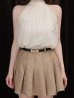 アイボリーxベージュ モデル：ゆめ　身長：160cm　着用サイズ：Sサイズ