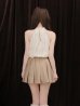 アイボリーxベージュ モデル：ゆめ　身長：160cm　着用サイズ：Sサイズ