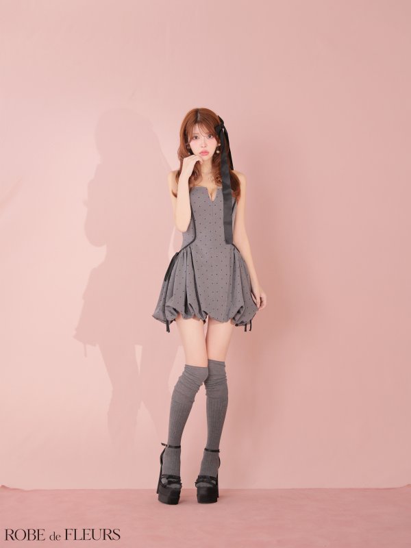 グレー　モデル：まりん　身長：164cm　着用サイズ：Sサイズ