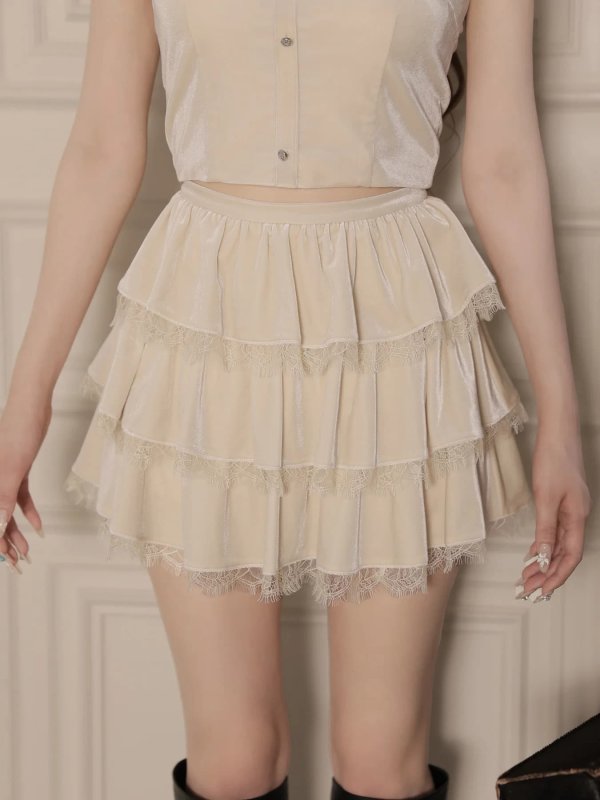アイボリー　モデル：まみ　身長：161cm　着用サイズ：Sサイズ