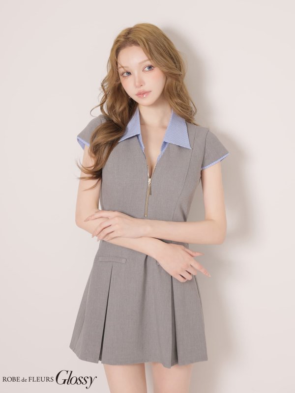 グレー　モデル：しおん　身長：158cm　着用サイズ：Sサイズ
