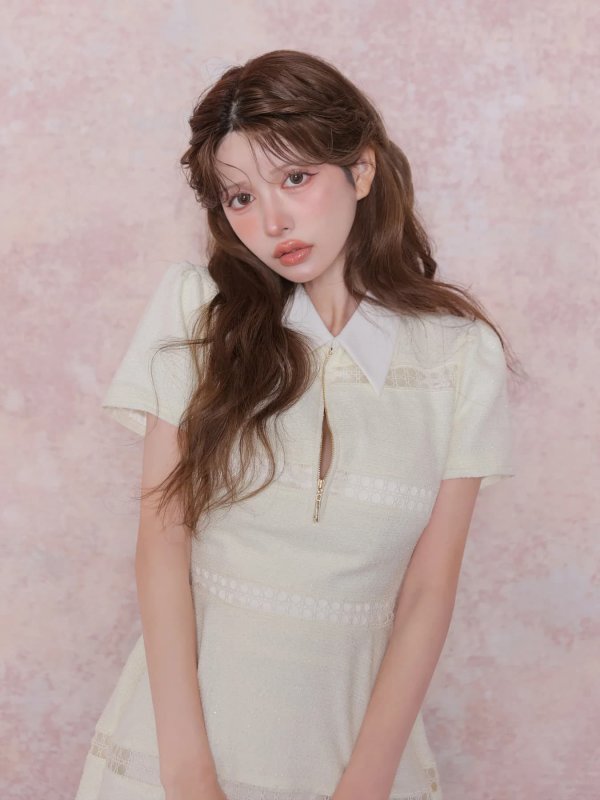アイボリー　モデル：まりん　身長：164cm　着用サイズ：Sサイズ