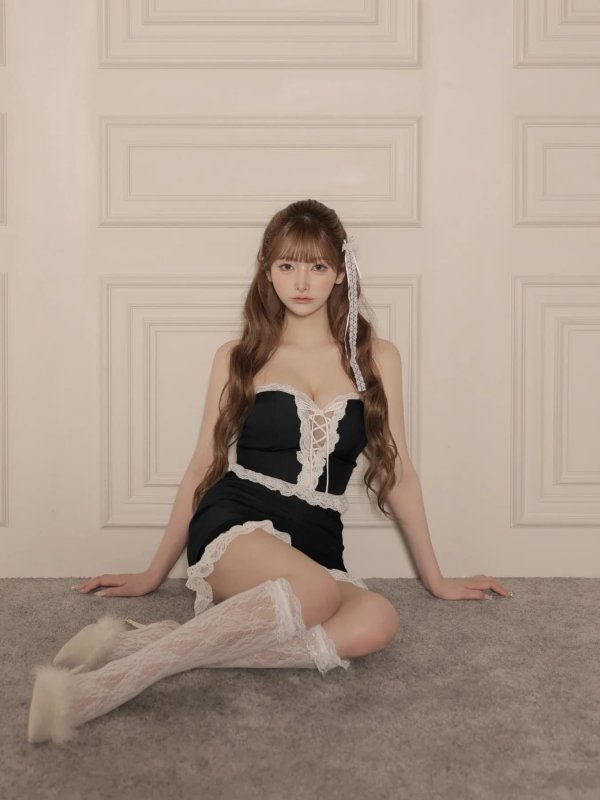 ブラック　モデル：まみ　身長：161cm　着用サイズ：Sサイズ
