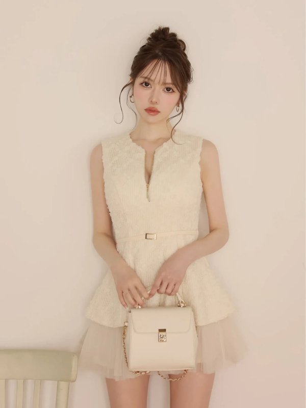 アイボリー　モデル：ゆめ　身長：160cm　着用サイズ：Sサイズ