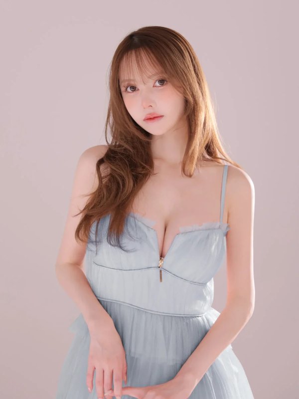 ブルー　モデル：ゆめ　身長：160cm　着用サイズ：Sサイズ