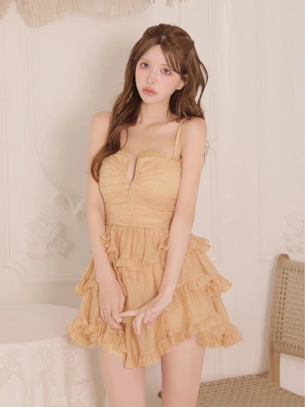 オレンジ　モデル：まりん　身長：164cm　着用サイズ：Sサイズ