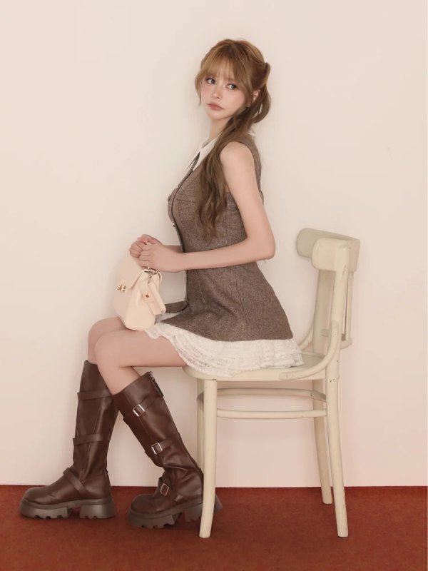 ブラウン　モデル：咲希　身長：164cm　着用サイズ：Sサイズ