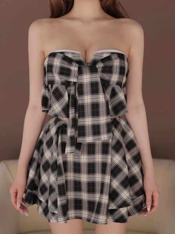 ブラック　モデル：まみ　身長：161cm　着用サイズ：Sサイズ