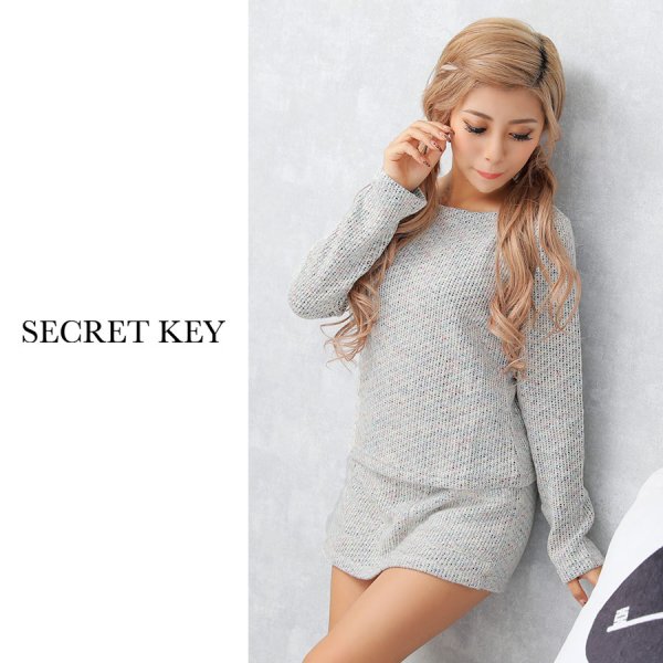 画像3: 【小物SALE】【ルームウェア】ツイード風ニットが肌触り良くて着心地も最高!! ミルキーニットセットアップ[HC02]