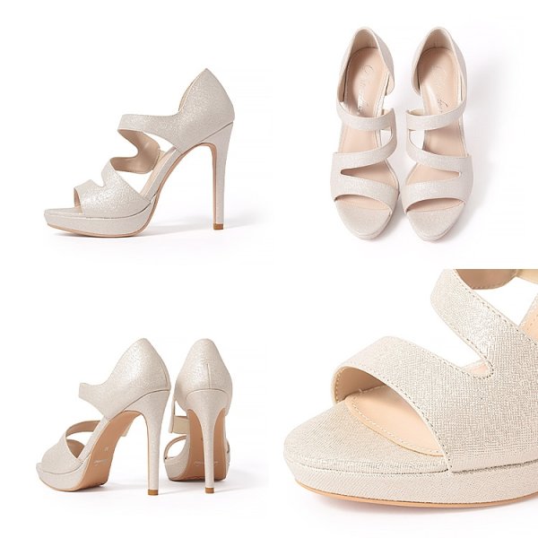 画像5: 【COMEX】 3color/ 11cmヒール/ プラットフォーム/ ラメ/ ハイヒール/ オープントゥ/  プラチナドゥ/ パンプス[OF02]