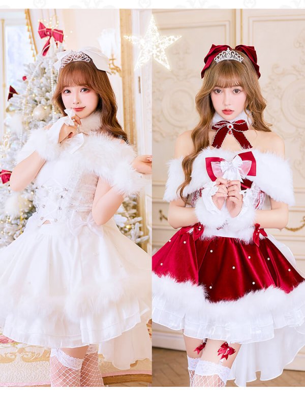 画像5: 【クリスマスコスプレ13点セット】【Malymoon/マリームーン】プリンセスチュールファーサンタコスプレ【2サイズ/1カラー】【予約/12月上旬発送予定】[HC03]