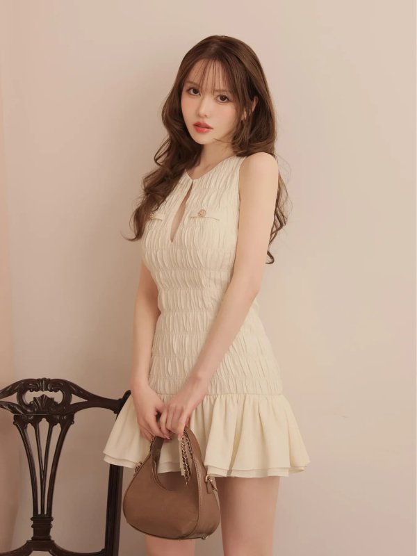 アイボリー　モデル：ゆめ　身長：161cm　着用サイズ：Sサイズ