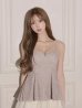 ベージュxアイボリー　モデル：るり　身長：165cm　着用サイズ：Sサイズ