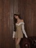 ベージュ　モデル：れみれみ　身長：163cm　着用サイズ：Sサイズ