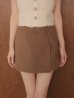アイボリーxブラウン　モデル：ももか　身長：156cm　着用サイズ：Sサイズ