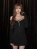 ブラック　モデル：るりぴ　身長165cm　着用サイズ：Sサイズ