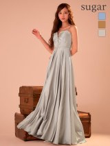 【JEAN MACLEAN/ジャンマクレーン】サテン/ バストジップ/ ギャザー/ キャミソール/ Aライン/ フレア/ ワンピース/ ロングドレス/ キャバドレスlong[OF2A]