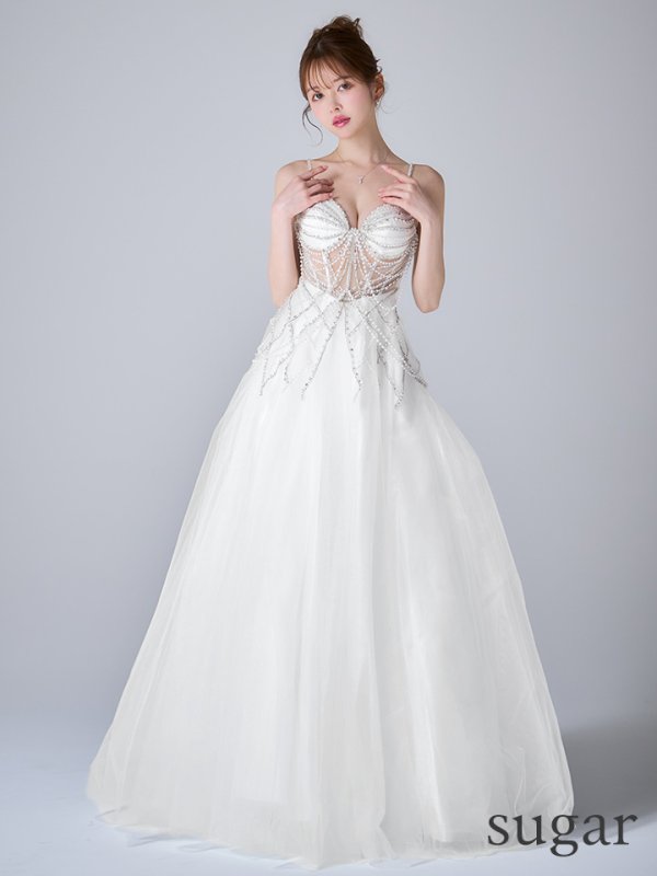 ホワイト　モデル：ゆめ　身長：160cm　着用サイズ：Sサイズ