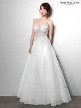 【JEAN MACLEAN/ジャンマクレーン】ラインストーン/ ビジュー/ パール/ シアー/ チュール/ キャミソール/ フレア/ Aライン/ プリンセス/ ロングドレス/ キャバドレス long[OF2A]