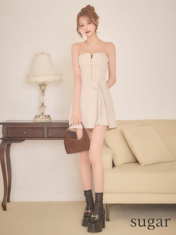 サンドベージュ　モデル：れみれみ 身長：163cm　着用サイズ：Sサイズ