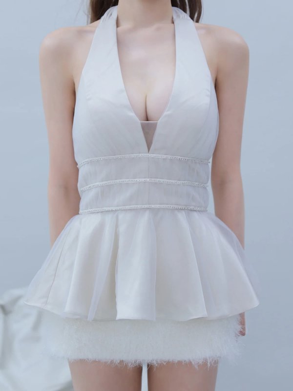 アイボリー　モデル：はな　身長：159cm　着用サイズ：Sサイズ