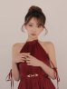 ワインレッド　モデル：はな　身長：159cm　着用サイズ：Sサイズ