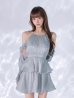 ブルー　モデル：りり　身長：165cm　着用サイズ：Sサイズ