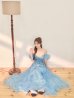 ブルー　モデル：るりぴ　身長：165cm　着用サイズ：Sサイズ