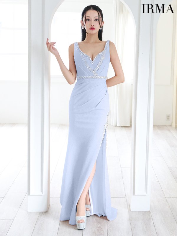 ブルー モデル：まおちゃる　身長：158cm　着用サイズ：Mサイズ