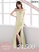 【決算SALE開催中！! 】【JEAN MACLEAN/ジャンマクレーン】ビジューショルダー/ ラメニット/ カシュクール/ タック/ スリット/ ロングドレス/ キャバドレスlong[OF2A]