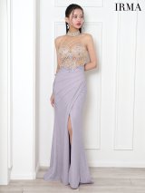 【IRMA/イルマ】ビジュー/ シースルー/ ホルターネック/ ラメニット/ ストレッチ/ ロングドレス/ キャバドレス long[OF2A]