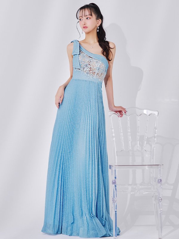 スカイブルー　モデル：まおちゃる　身長：158cm　着用サイズ：Sサイズ