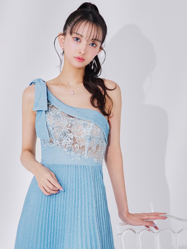 スカイブルー　モデル：まおちゃる　身長：158cm　着用サイズ：Sサイズ